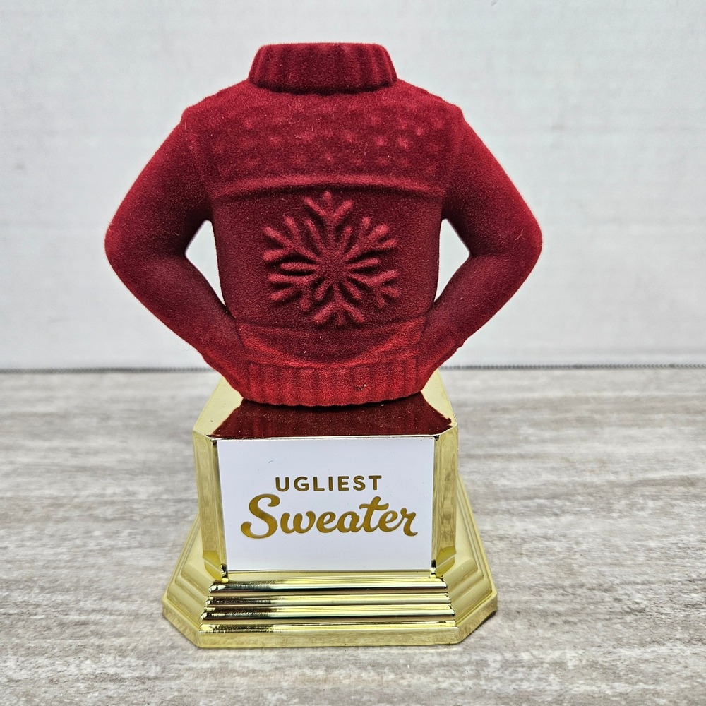 Ugliest Sweater Award Trophy Funny Christmas‎ Party Gag Gift
